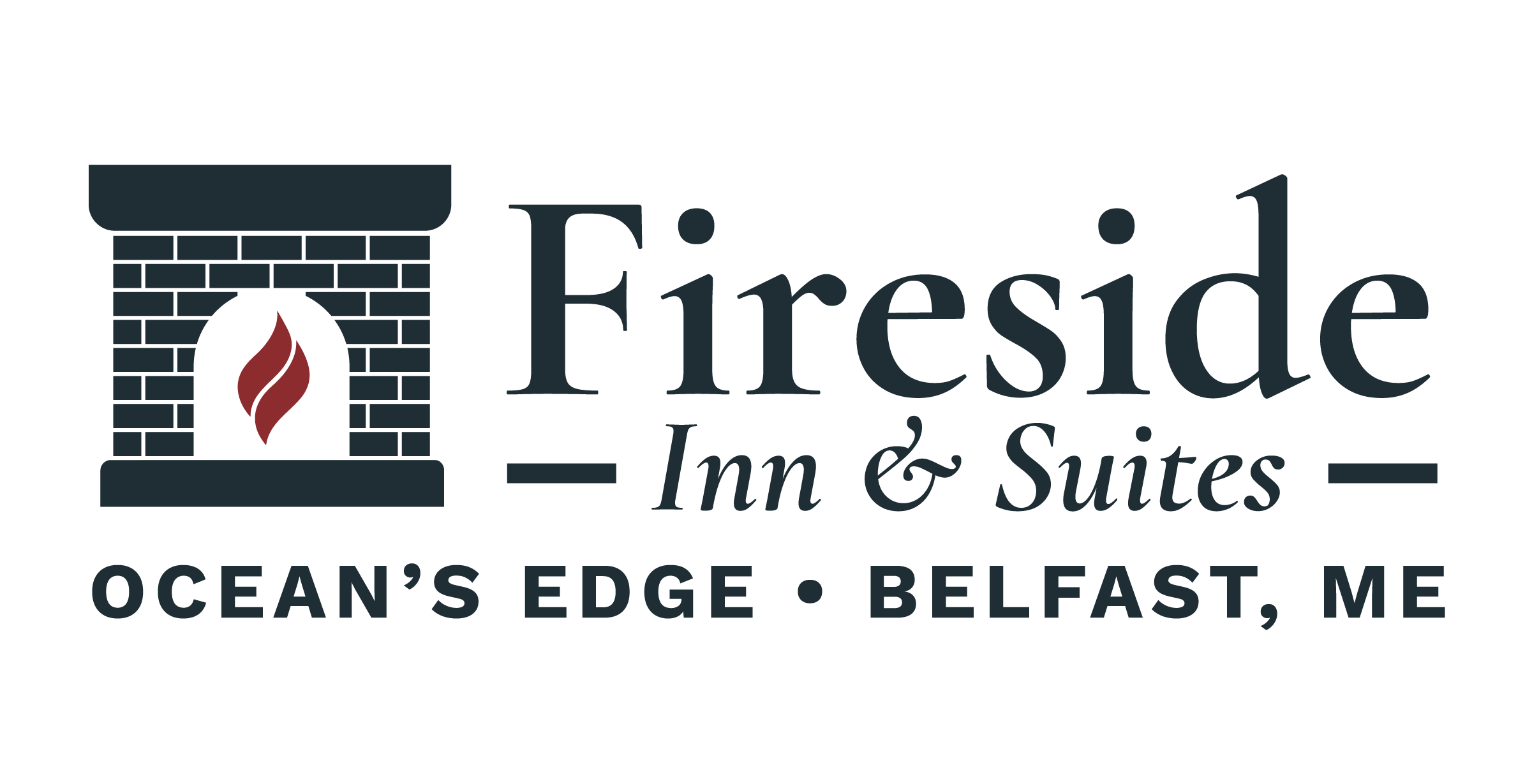 Fireside Inn Belfast Oceans Edge logo horizontal dark.png